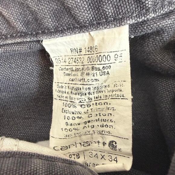 Gray Carhartt Double Knee Work Pants - Picture 4 of 7